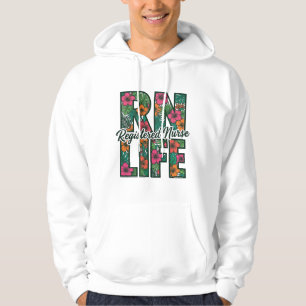 Registered Nurse RN Life Floral Vector Design_1 Hoodie