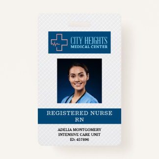 Registered Nurse RN Name Photo ID Hospital Logo ID Badge