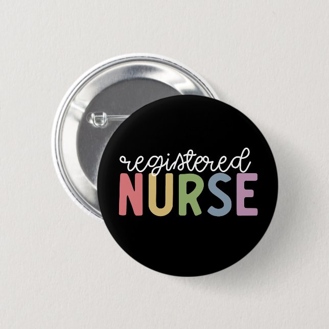 Registered Nurse RN Nurse Graduation 6 Cm Round Badge (Front & Back)
