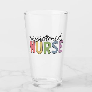 Registered Nurse RN Nurse Graduation Glass