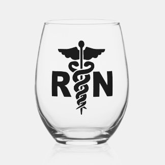 Registered Nurse RN Stemless Wine Glass