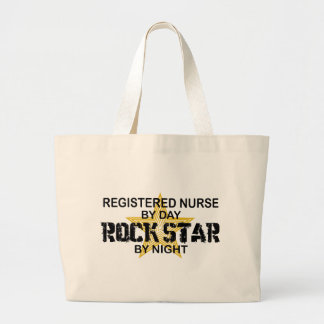 Registered Nurse Rock Star by Night Large Tote Bag
