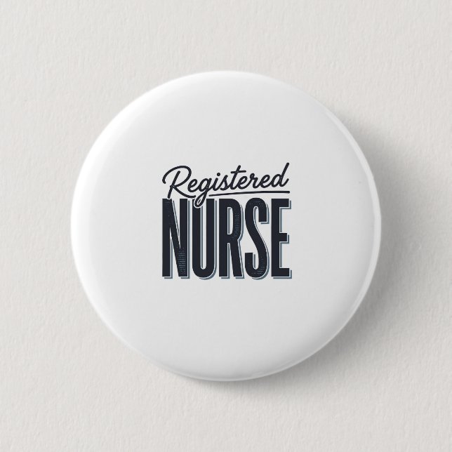 Registered Nurse Script Typography Vector Design_1 6 Cm Round Badge (Front)