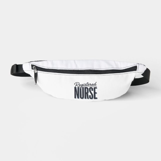 Registered Nurse Script Typography Vector Design_1 Bum Bags (Front)