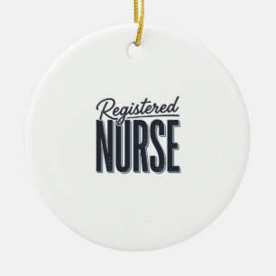 Registered Nurse Script Typography Vector Design_1 Ceramic Tree Decoration