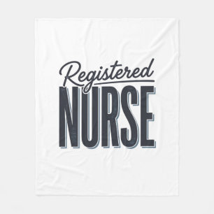 Registered Nurse Script Typography Vector Design_1 Fleece Blanket