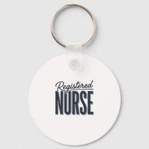 Registered Nurse Script Typography Vector Design_1 Key Ring