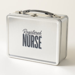 Registered Nurse Script Typography Vector Design_1 Metal Lunch Box