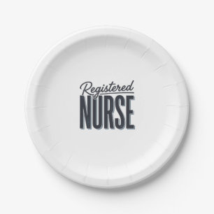 Registered Nurse Script Typography Vector Design_1 Paper Plate
