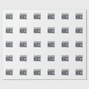 Registered Nurse Script Typography Vector Design_1 Wrapping Paper