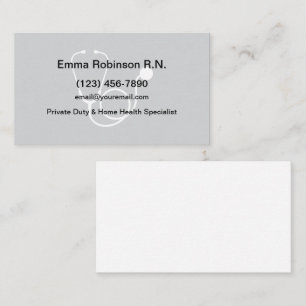 Registered Nurse Simple Contact Business Cards