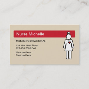 Registered Nurse Simple Professional Business Card