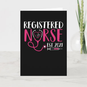 Registered Nurse since 2021 cna day Graduation Card