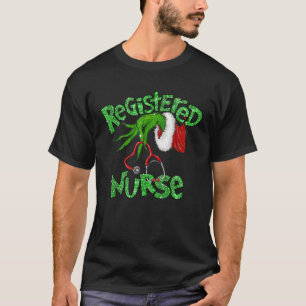 Registered Nurse Stethoscope Santa Elf Christmas X T-Shirt