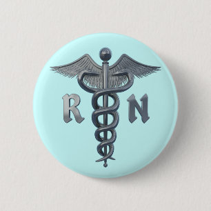 Registered Nurse Symbol 6 Cm Round Badge