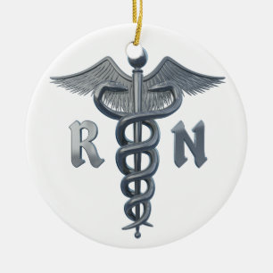 Registered Nurse Symbol Ceramic Tree Decoration