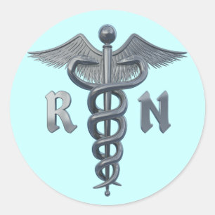 Registered Nurse Symbol Classic Round Sticker