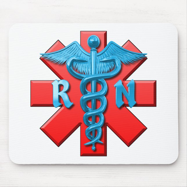 Registered Nurse Symbol Mouse Mat (Front)