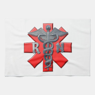 Registered Nurse Symbol Tea Towel