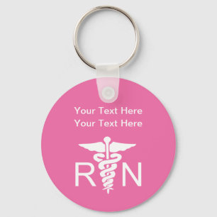 Registered Nurse Theme Key Ring