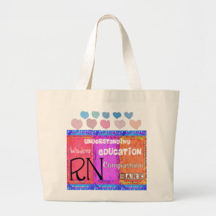 Registered Nurse Tote Bag Whimsical Design