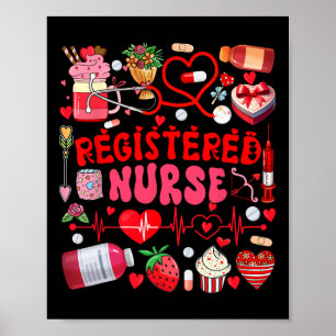 Registered Nurse Valentine's Day Nurse Tools Cute Poster