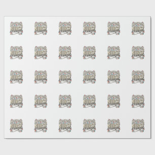 Registered Nurse Vintage Floral Typography Shirt D Wrapping Paper