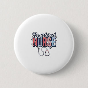 Registered Nurse Vintage Vector Shirt Design_1 6 Cm Round Badge