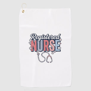 Registered Nurse Vintage Vector Shirt Design_1 Golf Towel