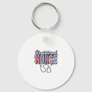 Registered Nurse Vintage Vector Shirt Design_1 Key Ring