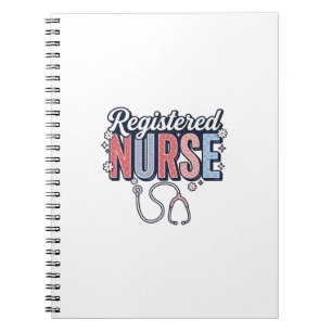 Registered Nurse Vintage Vector Shirt Design_1 Notebook
