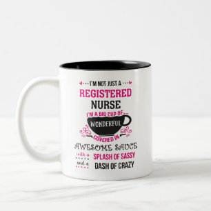 Registered Nurse Wonderful Awesome Sassy  Two-Tone Coffee Mug