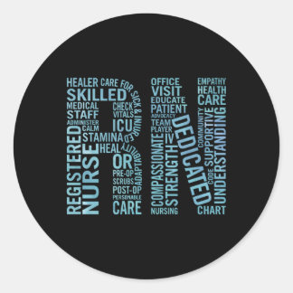 Registered Nurses Paint Rn Classic Round Sticker