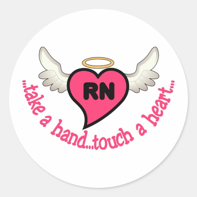 Registered Nurses Touch Classic Round Sticker (Front)