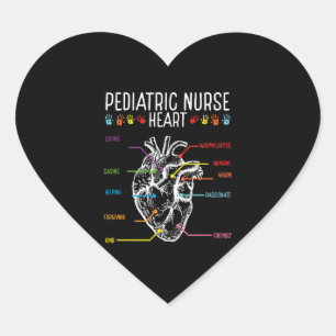 Registered Paediatrics Nurse Accessoires Peds Heart Sticker