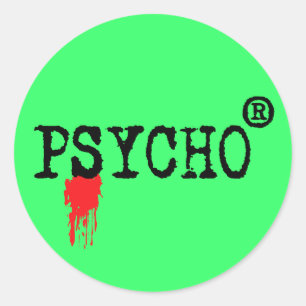 Registered Psycho Classic Round Sticker