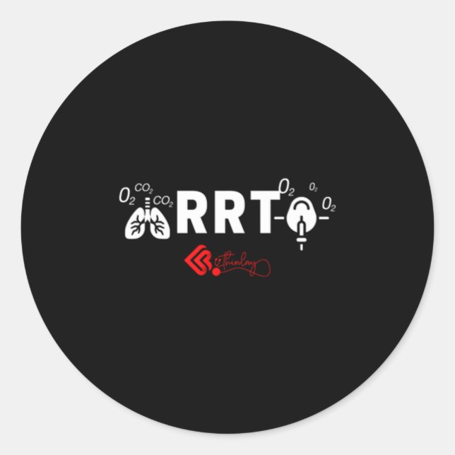 Registered Respiratory Therapist Rrt Classic Round Sticker (Front)