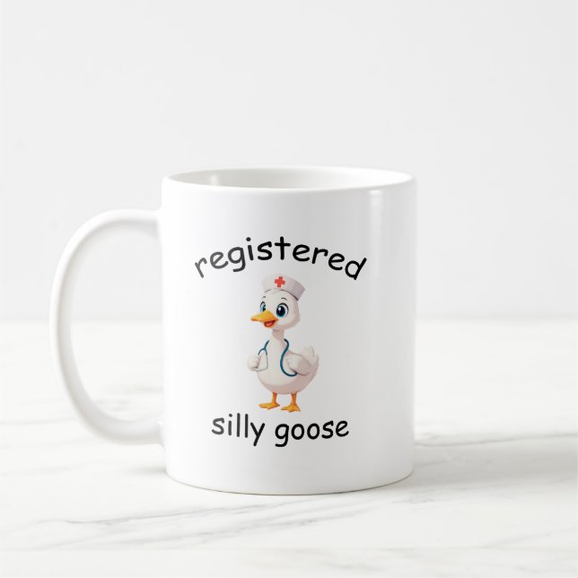 Registered Silly Goose mug, RN mug, Nurse Mug  (Left)