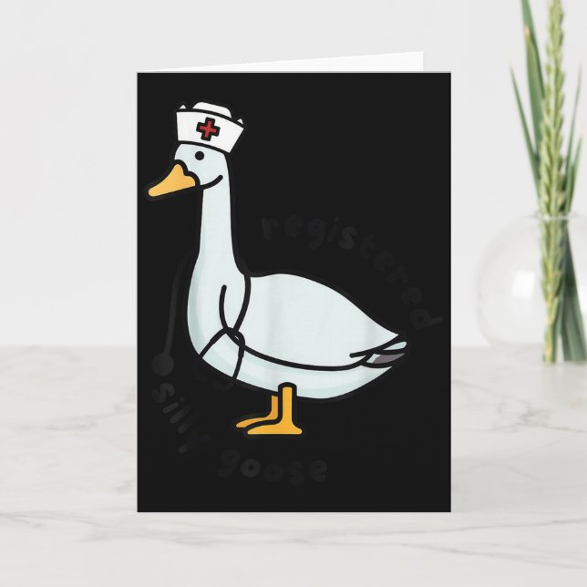 Registered Silly Goose Rn Nurse Stethoscope Nursin Card (Front)