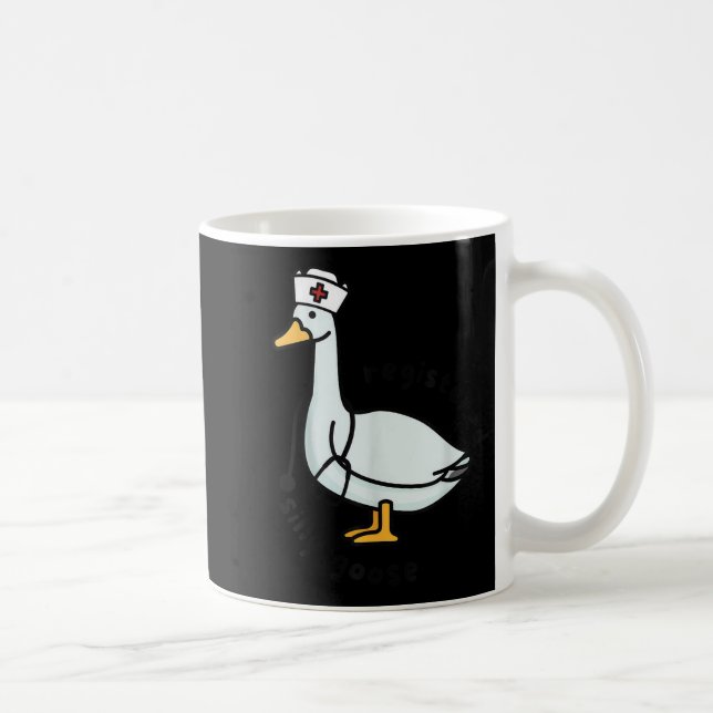 Registered Silly Goose Rn Nurse Stethoscope Nursin Coffee Mug (Right)