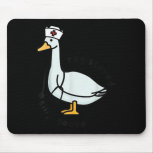 Registered Silly Goose Rn Nurse Stethoscope Nursin Mouse Mat