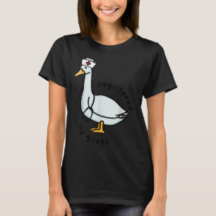 Registered Silly Goose Rn Nurse Stethoscope Nursin T-Shirt