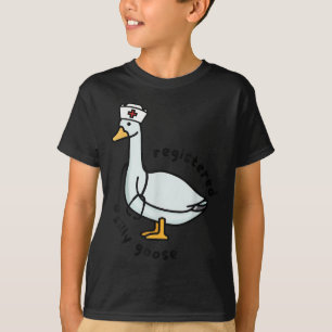 Registered Silly Goose Rn Nurse Stethoscope Nursin T-Shirt