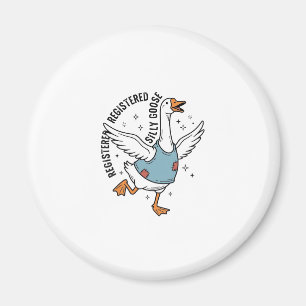 Registered Silly Goose Vintage Vector Shirt Design Magnet