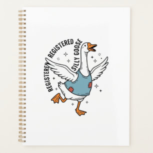 Registered Silly Goose Vintage Vector Shirt Design Planner