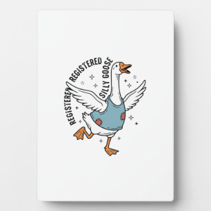 Registered Silly Goose Vintage Vector Shirt Design Plaque