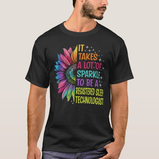 Registered Sleep Technologist Sparkle T-Shirt (Front)