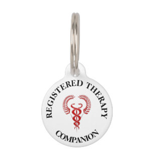 Registered therapy companion pet animal awareness tag