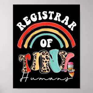 Registrar Of Tiny Humans, Funny School Team Regist Poster
