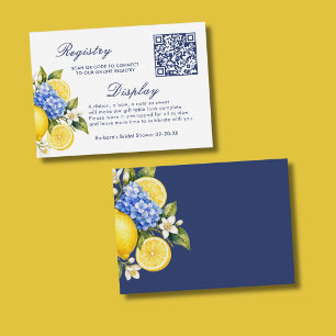 Registry and Gift Display Lemon Bridal Shower  Enclosure Card